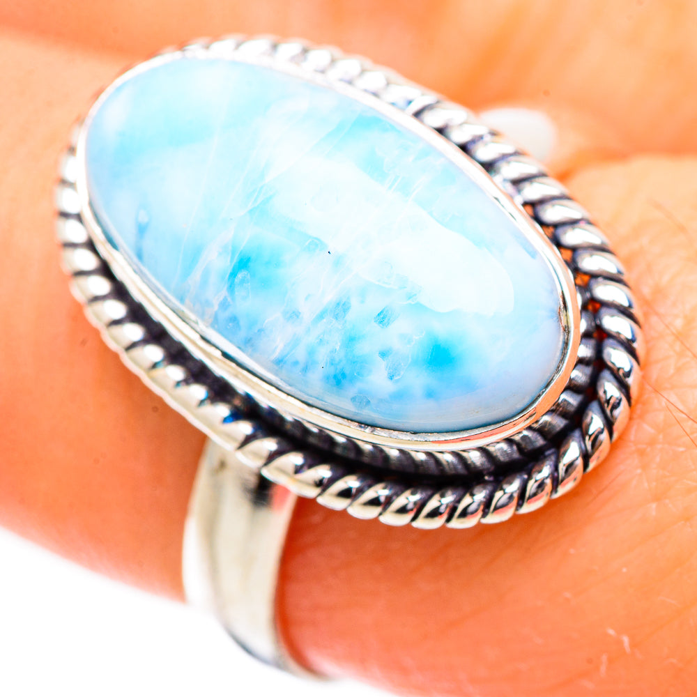 Larimar Rings handcrafted by Ana Silver Co - RING130600