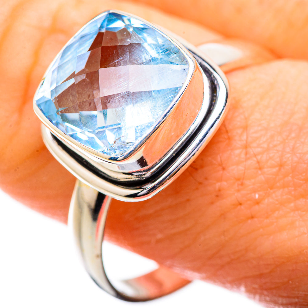 Blue Topaz Rings handcrafted by Ana Silver Co - RING130603