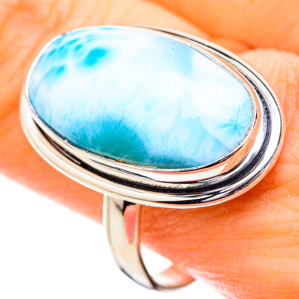 Larimar Rings handcrafted by Ana Silver Co - RING130604