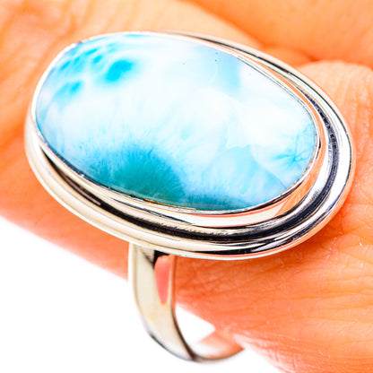 Larimar Rings handcrafted by Ana Silver Co - RING130604