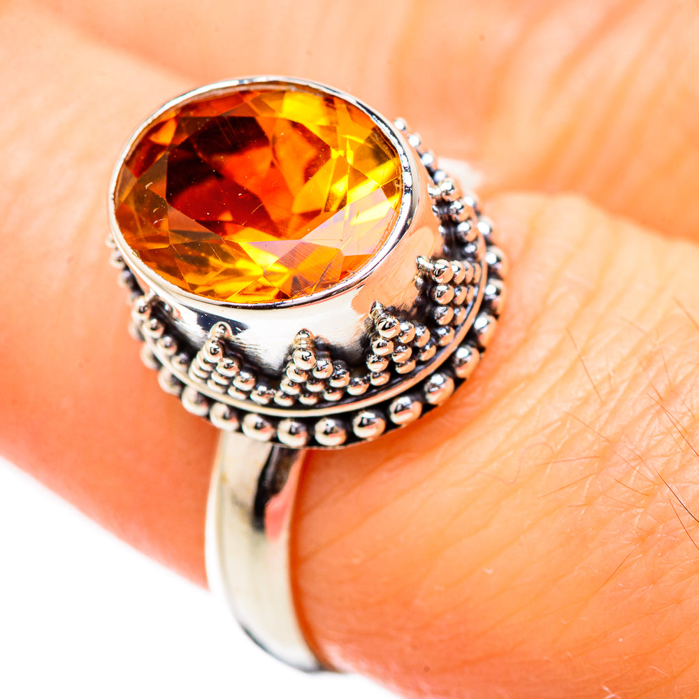 Mandarin Citrine Rings handcrafted by Ana Silver Co - RING130608