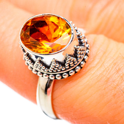 Mandarin Citrine Rings handcrafted by Ana Silver Co - RING130608