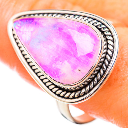 Pink Moonstone Rings handcrafted by Ana Silver Co - RING130611