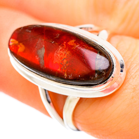 Ammolite Rings handcrafted by Ana Silver Co - RING130613