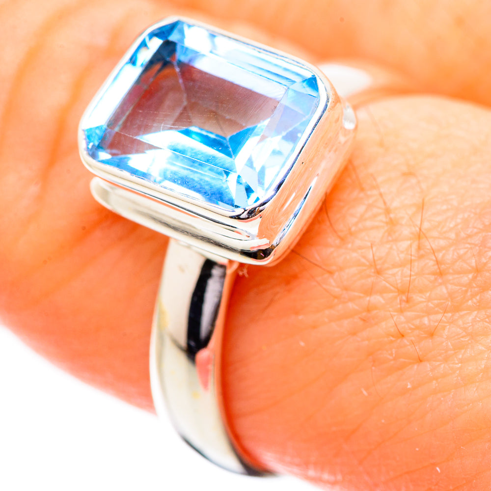 Blue Topaz Rings handcrafted by Ana Silver Co - RING130625
