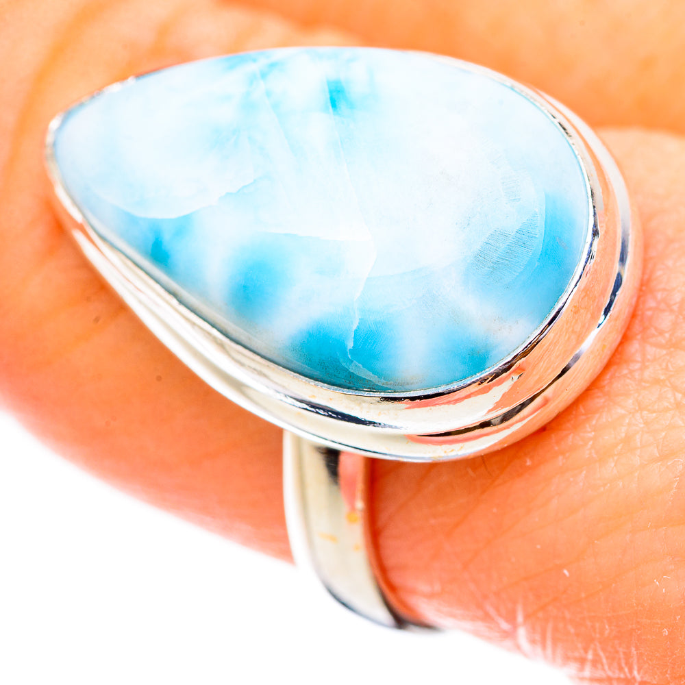 Larimar Rings handcrafted by Ana Silver Co - RING130626