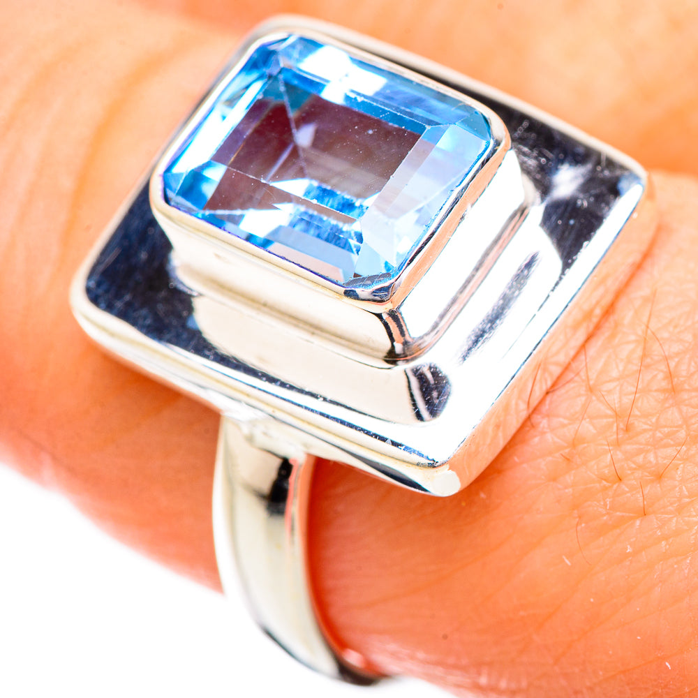 Blue Topaz Rings handcrafted by Ana Silver Co - RING130628