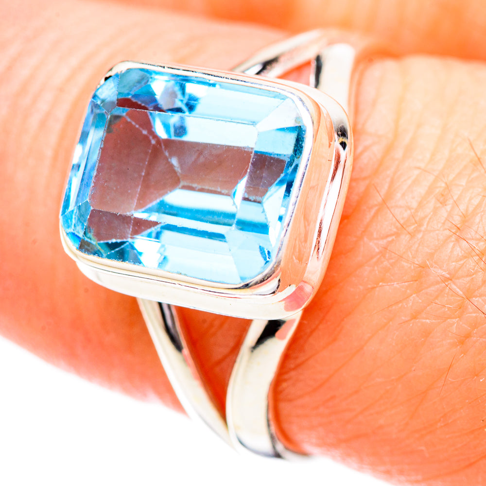 Blue Topaz Rings handcrafted by Ana Silver Co - RING130631