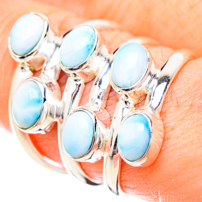 Larimar Rings handcrafted by Ana Silver Co - RING130632