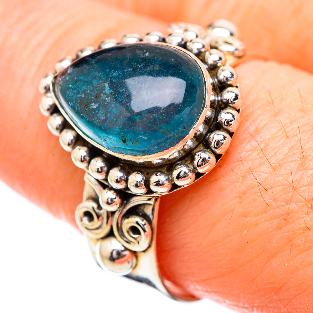 Blue Fluorite Rings handcrafted by Ana Silver Co - RING130633