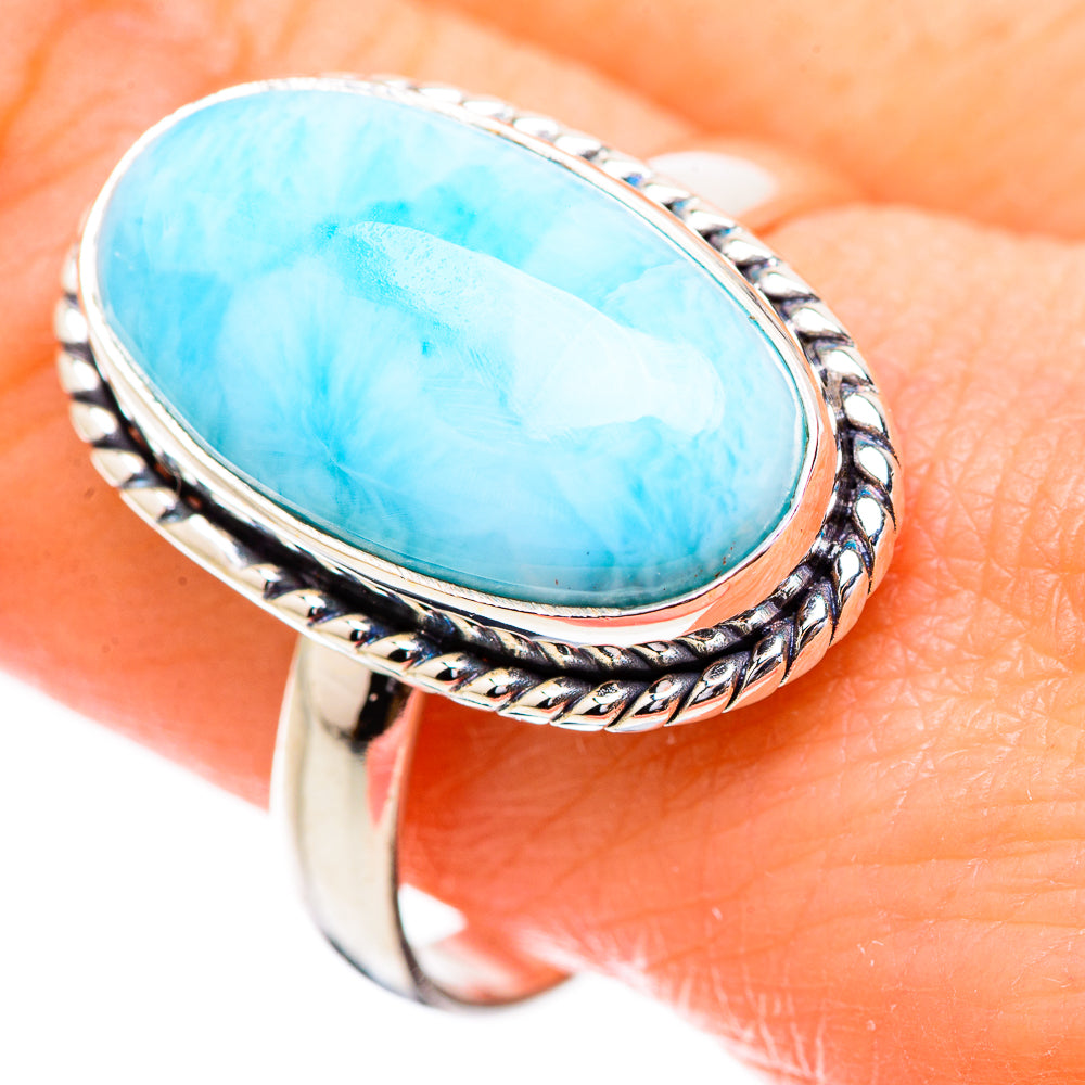 Larimar Rings handcrafted by Ana Silver Co - RING130634