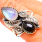 Rainbow Moonstone Rings handcrafted by Ana Silver Co - RING130637