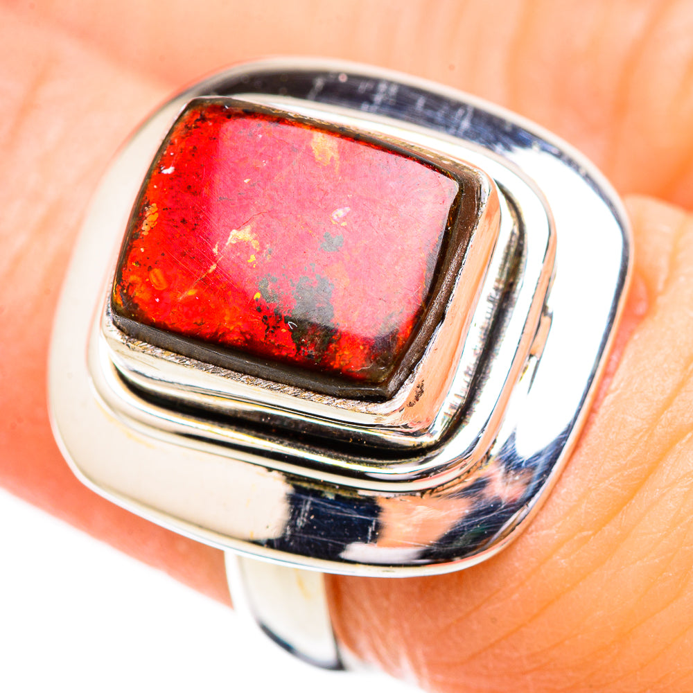 Ammolite Rings handcrafted by Ana Silver Co - RING130643