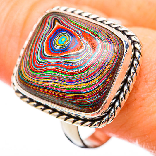 Fordite Rings handcrafted by Ana Silver Co - RING130650