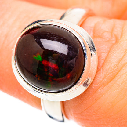 Black Opal Rings handcrafted by Ana Silver Co - RING130654