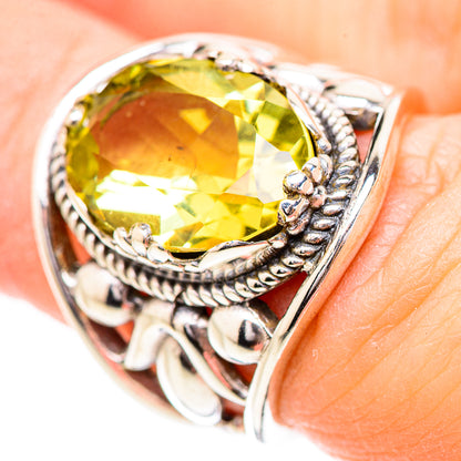 Lemon Quartz Rings handcrafted by Ana Silver Co - RING130655