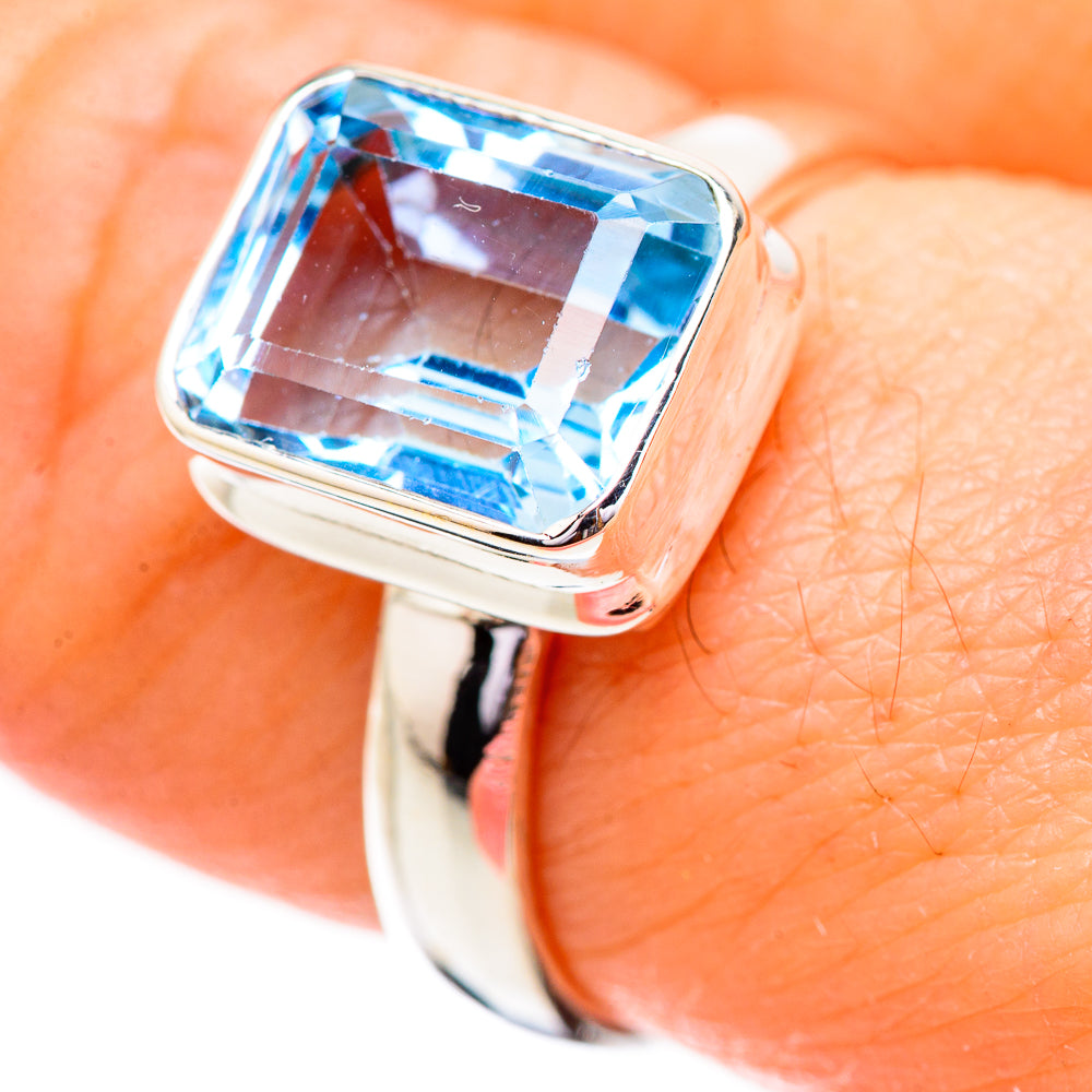Blue Topaz Rings handcrafted by Ana Silver Co - RING130657