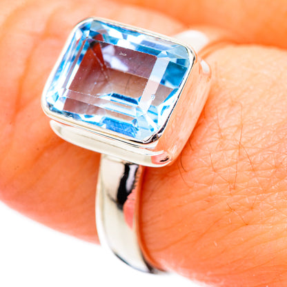 Blue Topaz Rings handcrafted by Ana Silver Co - RING130657