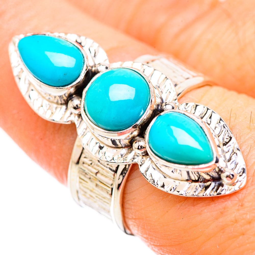 Sleeping Beauty Turquoise Rings handcrafted by Ana Silver Co - RING130658