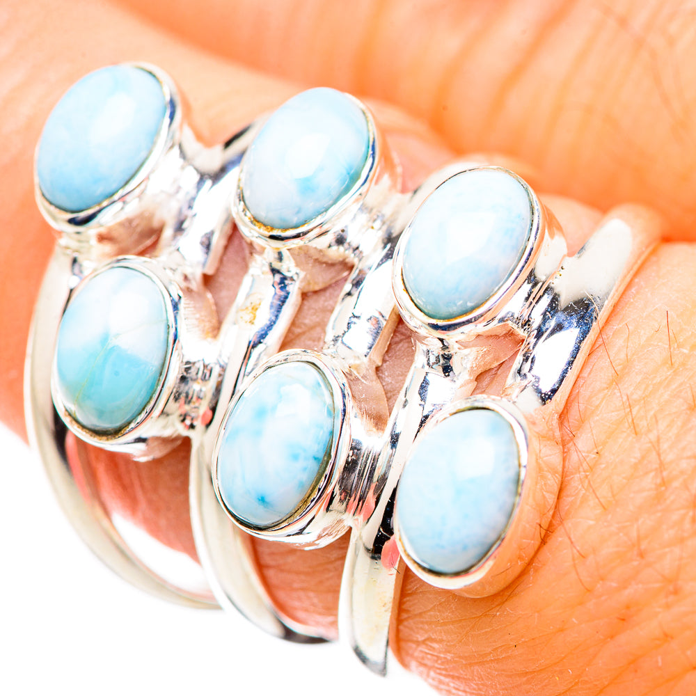 Larimar Rings handcrafted by Ana Silver Co - RING130661