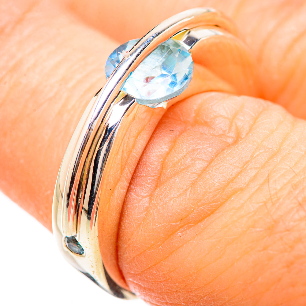 Blue Topaz Rings handcrafted by Ana Silver Co - RING130664