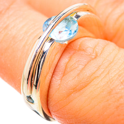 Blue Topaz Rings handcrafted by Ana Silver Co - RING130664
