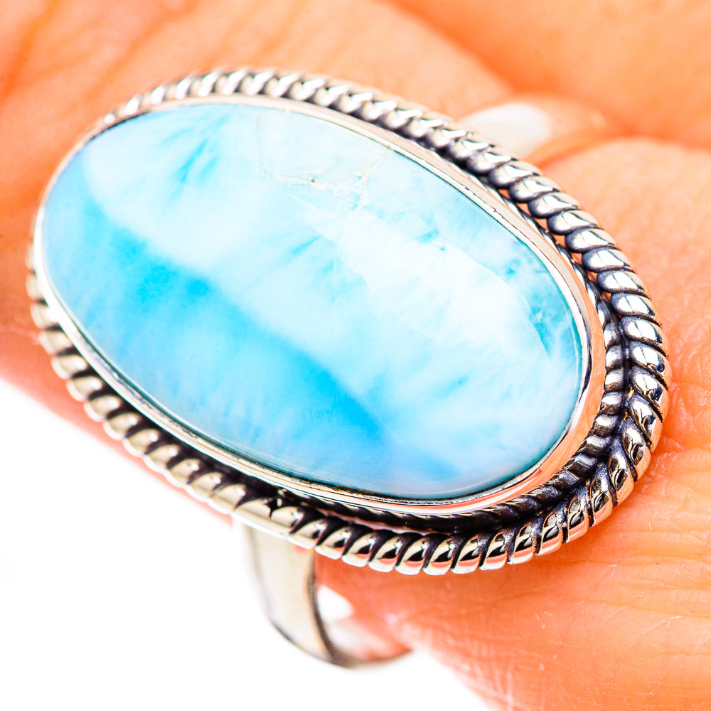 Larimar Rings handcrafted by Ana Silver Co - RING130665