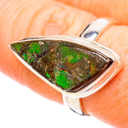 Ammolite Rings handcrafted by Ana Silver Co - RING130666