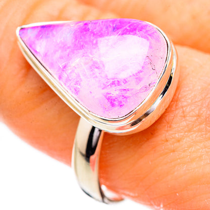 Pink Moonstone Rings handcrafted by Ana Silver Co - RING130672