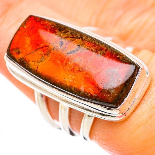 Ammolite Rings handcrafted by Ana Silver Co - RING130674