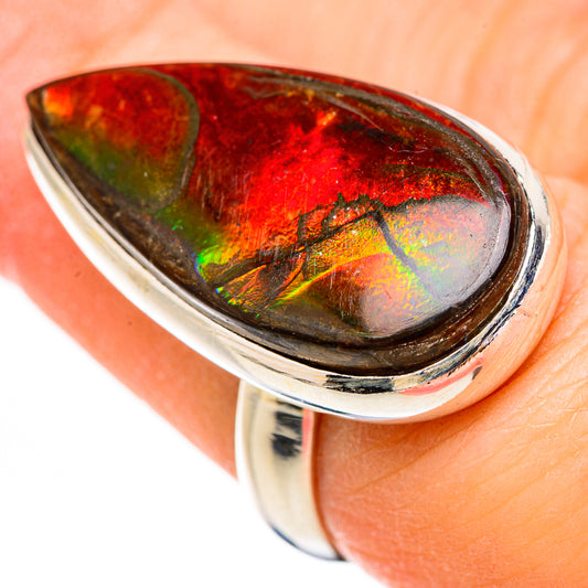 Ammolite Rings handcrafted by Ana Silver Co - RING130685