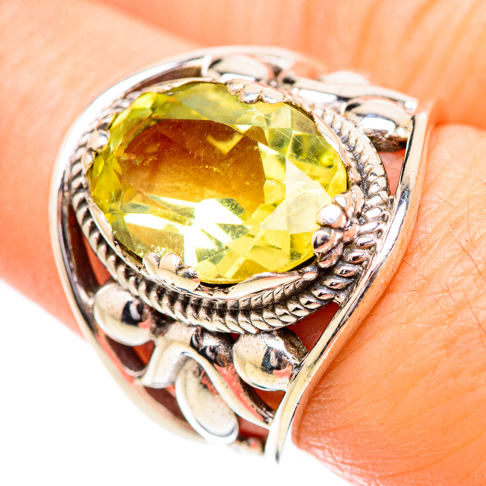 Lemon Quartz Rings handcrafted by Ana Silver Co - RING130688