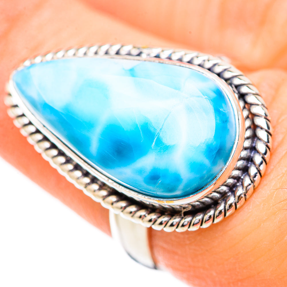 Larimar Rings handcrafted by Ana Silver Co - RING130689