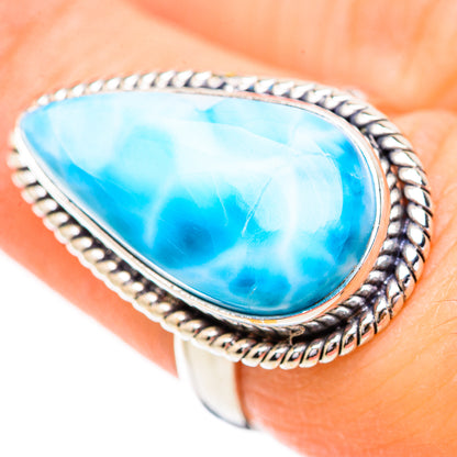 Larimar Rings handcrafted by Ana Silver Co - RING130689