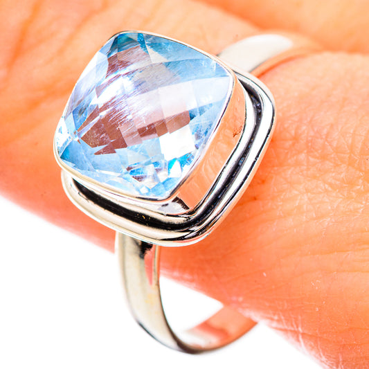 Blue Topaz Rings handcrafted by Ana Silver Co - RING130690