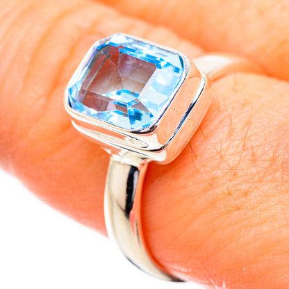 Blue Topaz Rings handcrafted by Ana Silver Co - RING130693
