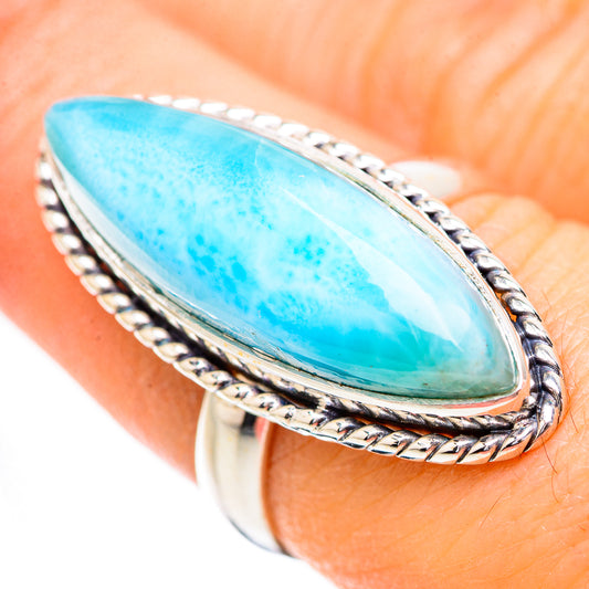 Larimar Rings handcrafted by Ana Silver Co - RING130695