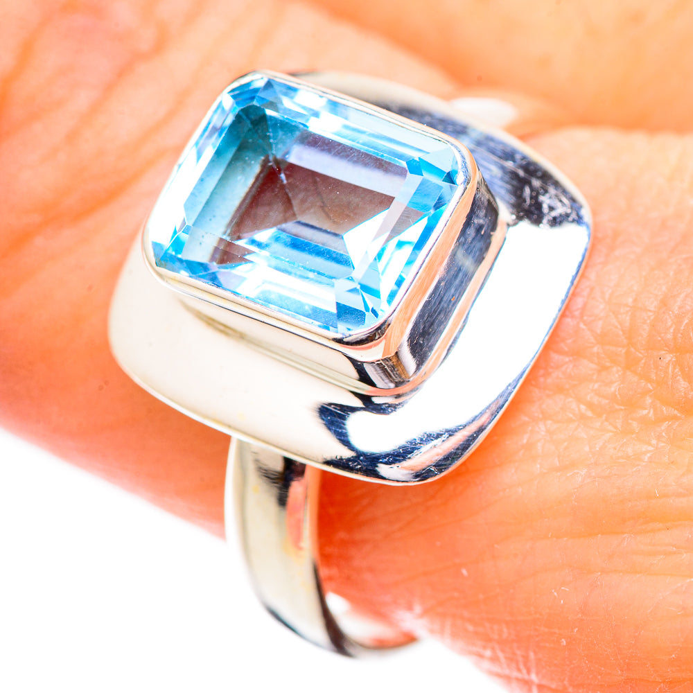 Blue Topaz Rings handcrafted by Ana Silver Co - RING130696