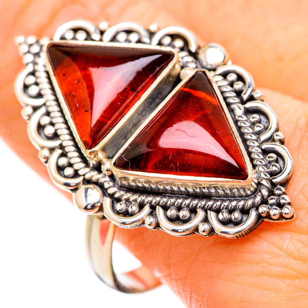 Baltic Amber Rings handcrafted by Ana Silver Co - RING130706