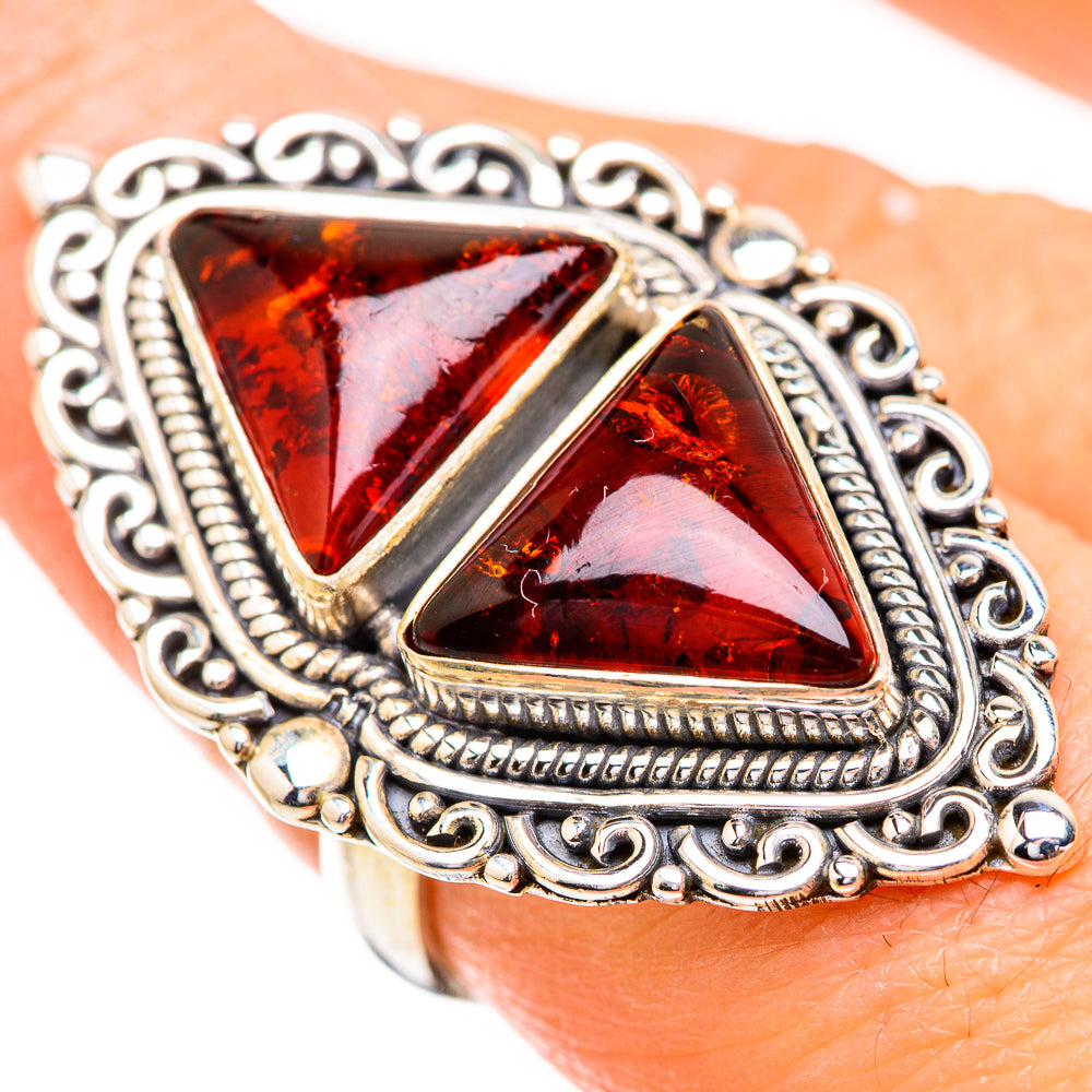 Baltic Amber Rings handcrafted by Ana Silver Co - RING130707