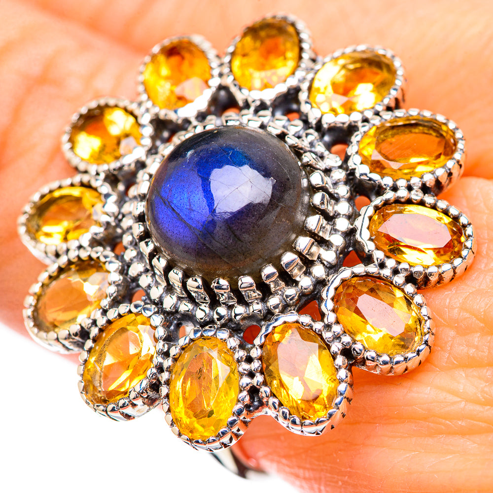 Labradorite Rings handcrafted by Ana Silver Co - RING130716