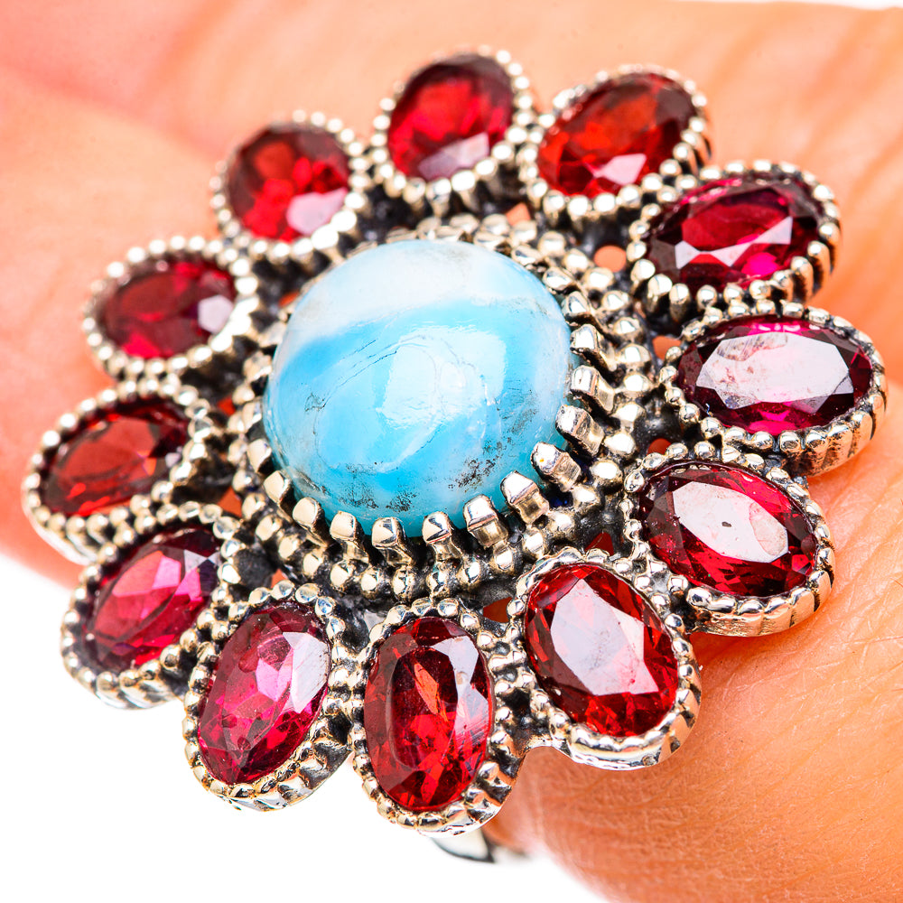 Larimar Rings handcrafted by Ana Silver Co - RING130722