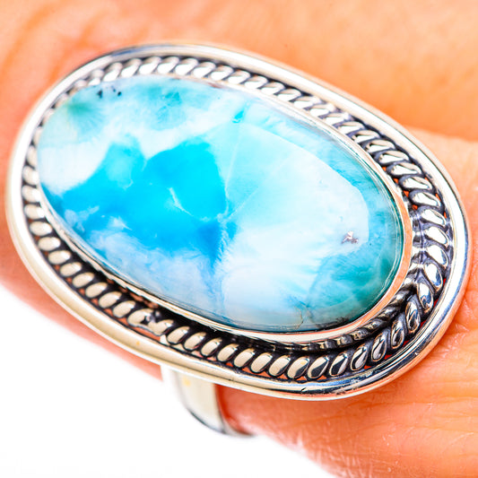 Larimar Rings handcrafted by Ana Silver Co - RING130725