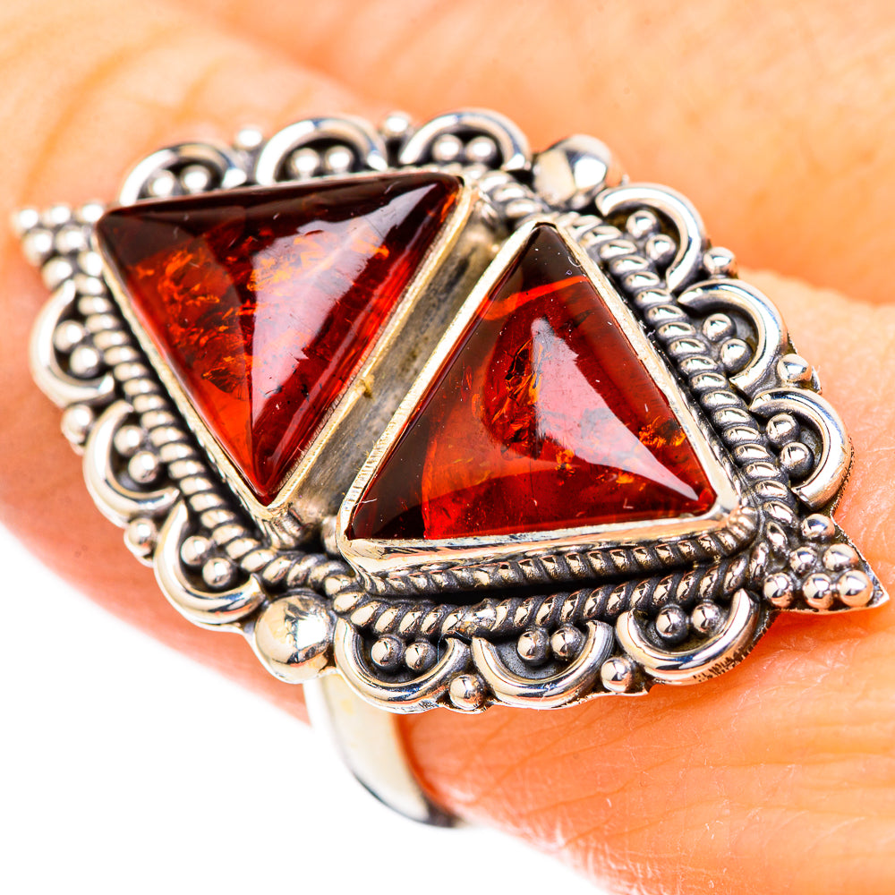 Baltic Amber Rings handcrafted by Ana Silver Co - RING130731