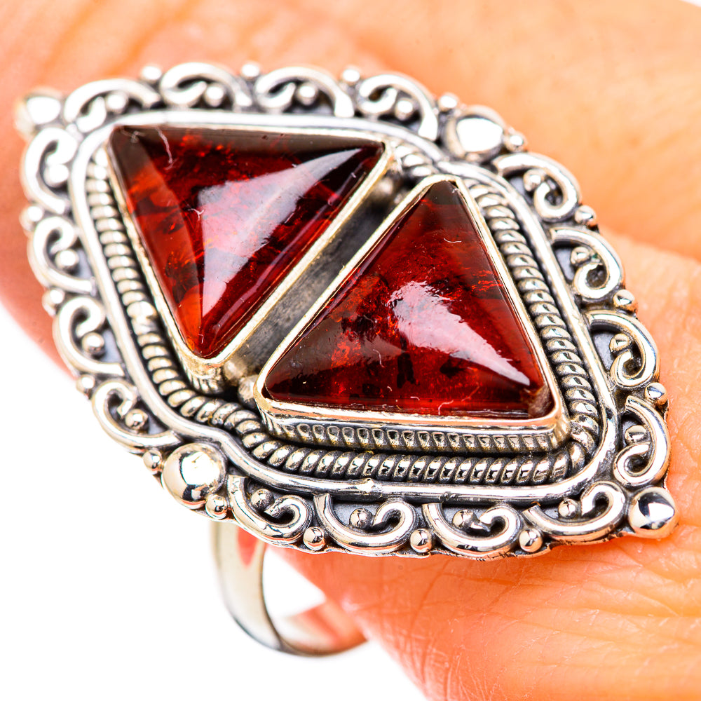 Baltic Amber Rings handcrafted by Ana Silver Co - RING130732