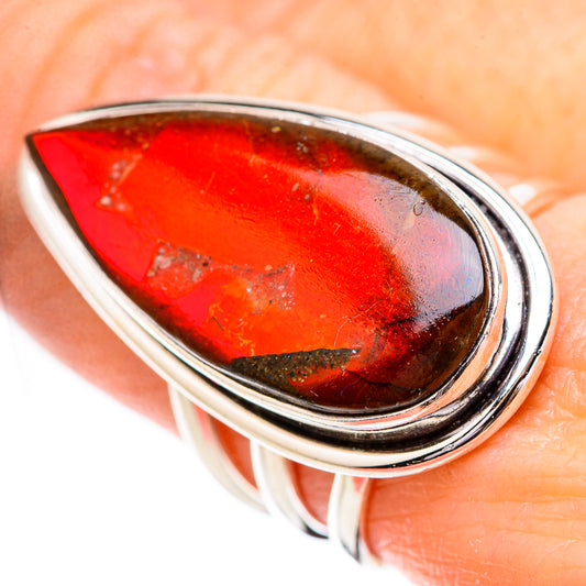 Ammolite Rings handcrafted by Ana Silver Co - RING130735