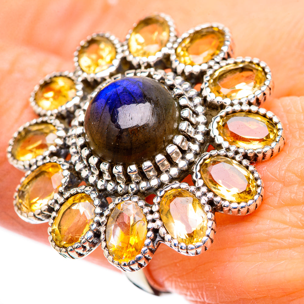 Labradorite Rings handcrafted by Ana Silver Co - RING130745