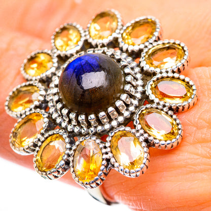 Labradorite Rings handcrafted by Ana Silver Co - RING130745