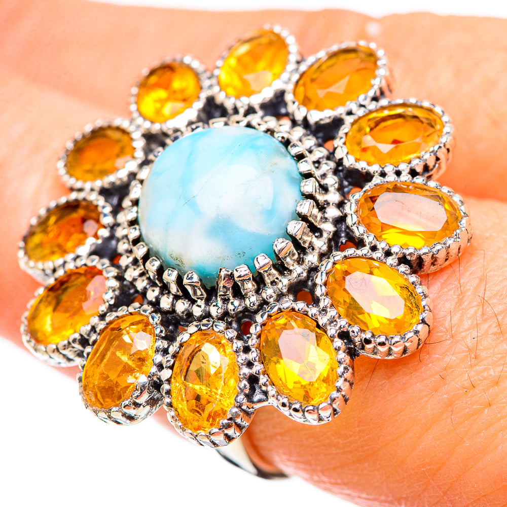 Larimar Rings handcrafted by Ana Silver Co - RING130746