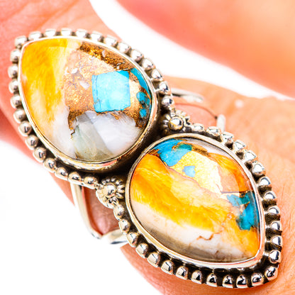 Spiny Oyster Turquoise Rings handcrafted by Ana Silver Co - RING130747